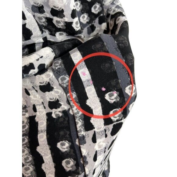 THAKOON for Design Nation Geometric Print Long Sleeve Shift Dress Gray Black - Picture 9 of 13